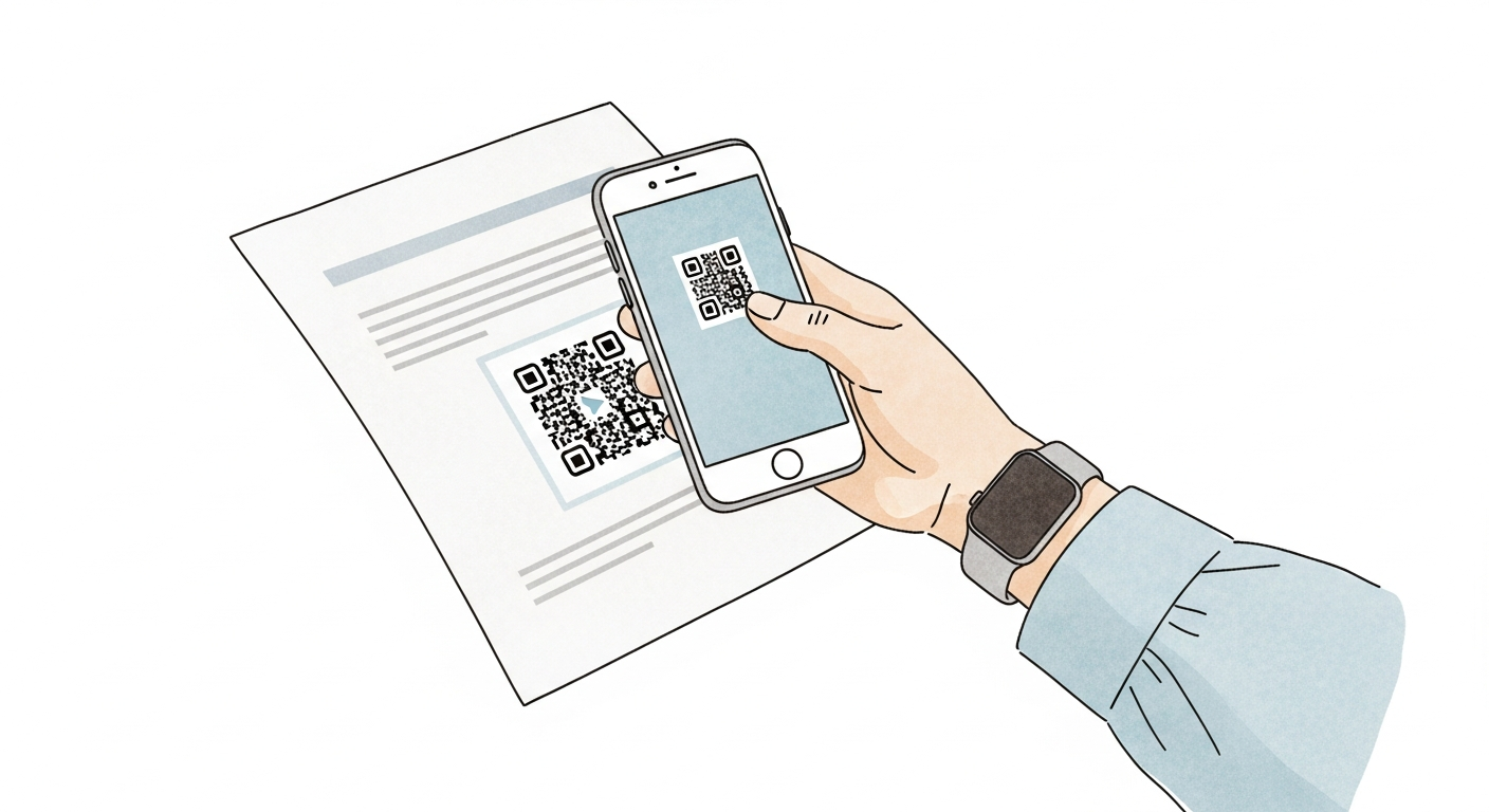 QRコードをスキャン